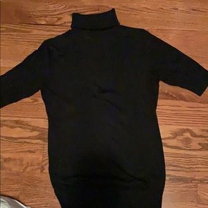 Black short sleeve turtle neck sweater